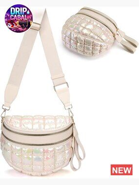 Puffer Crossbody Bum Bag Quilted Fanny Pack Small Travel Purse